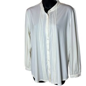 J. McLaughlin women’s Lisette top in off white new medium lyford jersey material